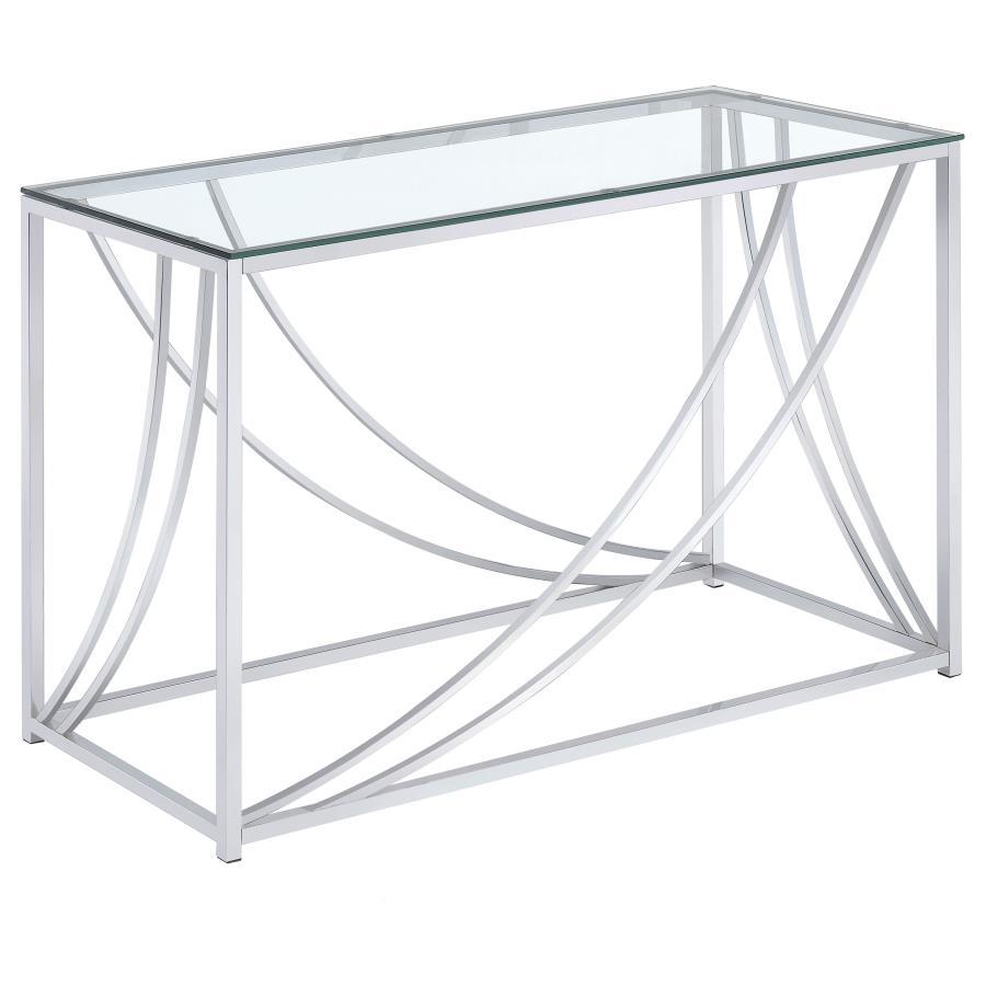 Lille - Glass Top Entryway Sofa Console Table Accents