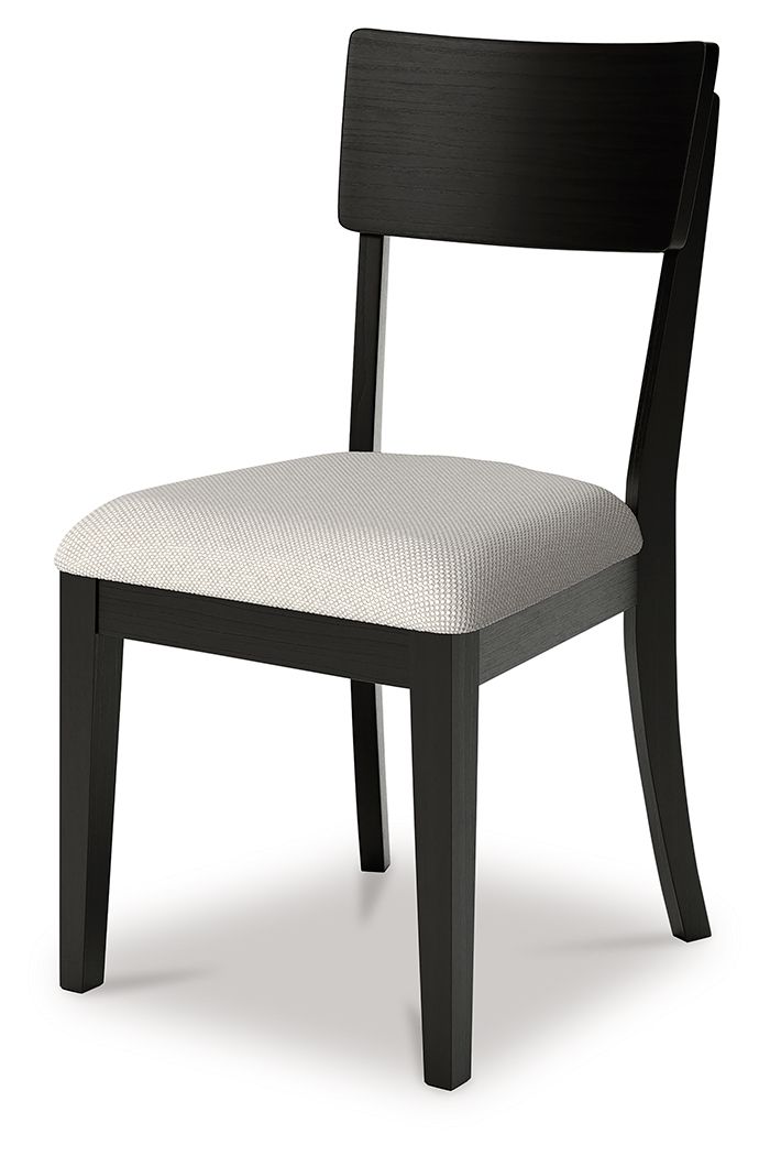 Portdown - Dining Upholstered Side Chair (Set of 2) - Black