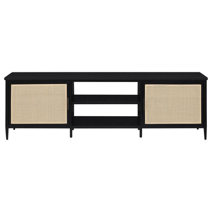 Amherst - 70" 2-Door Metal TV Stand Media Console - Black