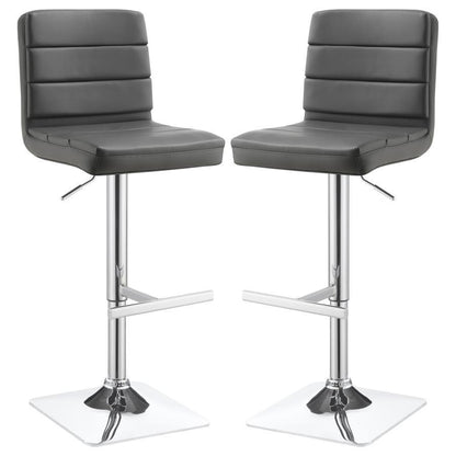 Bianca - Square Upholstered Adjustable Bar Stools (Set of 2)