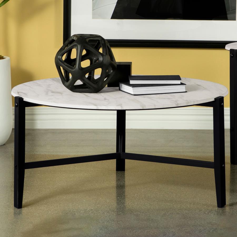 Tandi - Round Faux Marble Table