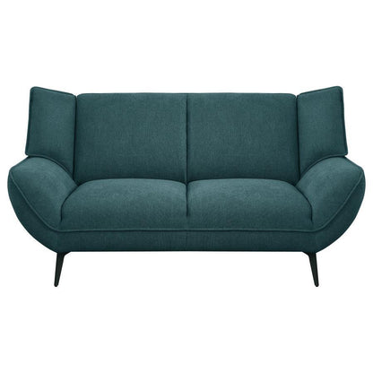 Acton - Upholstered Flared Arm Loveseat - Teal Blue