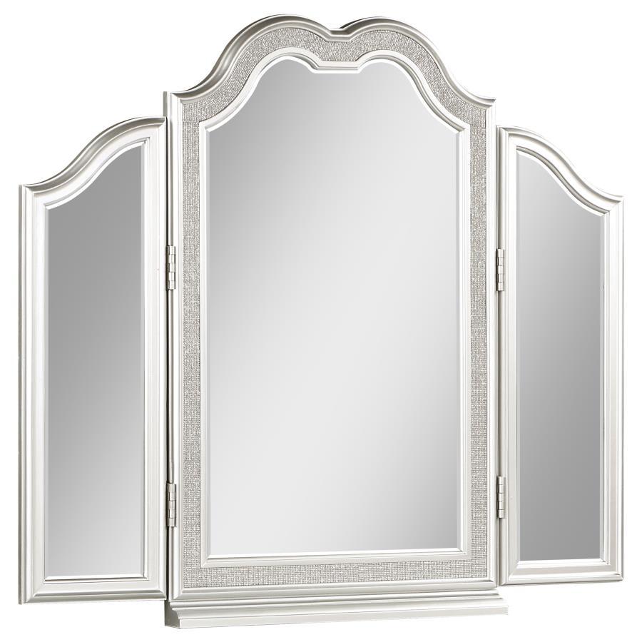 Evangeline - Tri-Fold Vanity Mirror - Silver Oak