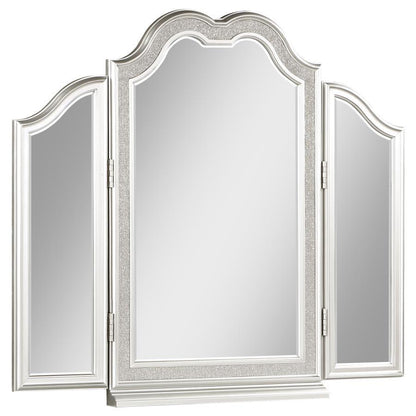 Evangeline - Tri-Fold Vanity Mirror - Silver Oak
