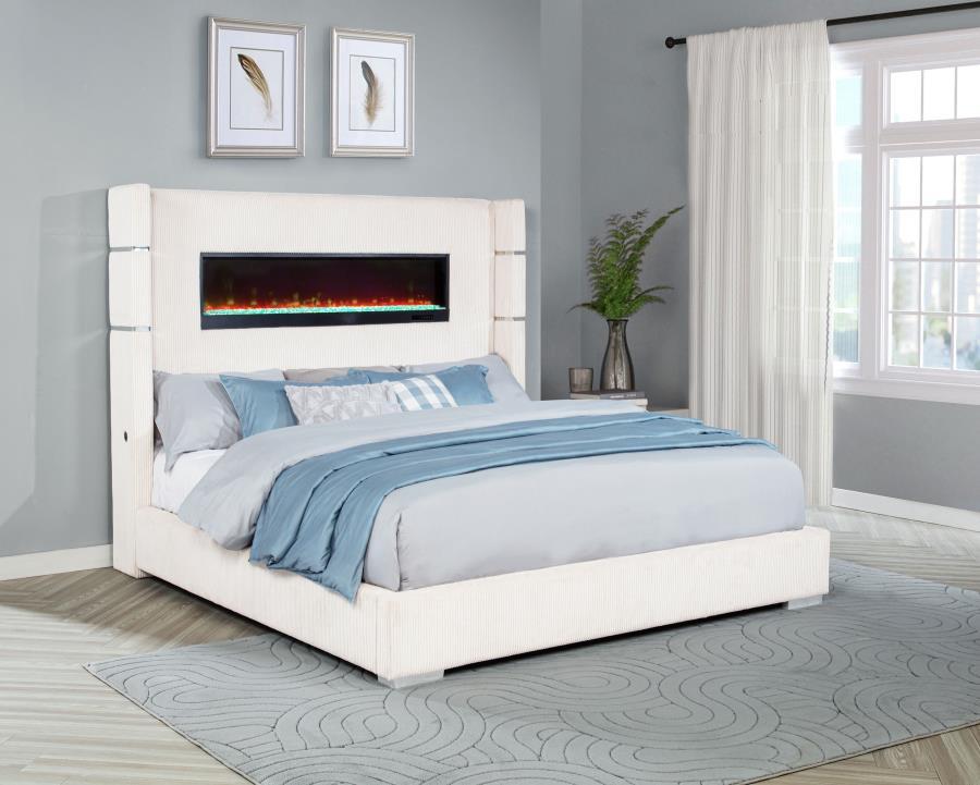 Tisdall - Upholstered Fireplace Bed