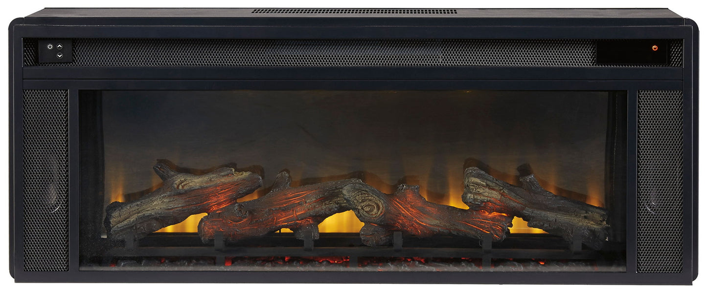 Entertainment Accessories - Black - Fireplace Insert - Rectangular
