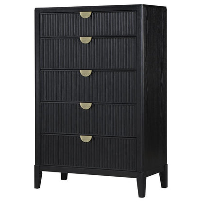 Brookmead - 5-Drawer Bedroom Chest - Black