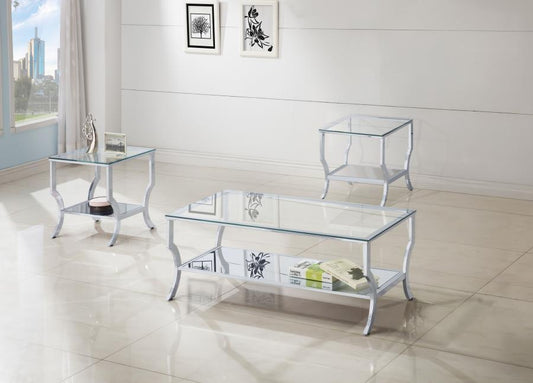 Saide - Glass Top Coffee And End Table Set