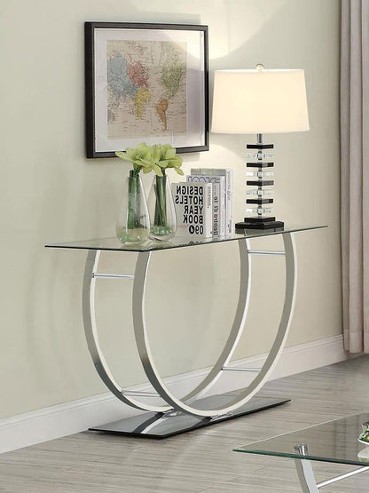 Danville - Rectangular U-Shaped Glass Top Table