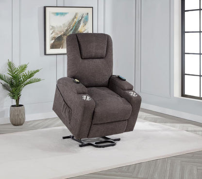 Louie - Chenille Upholstered Power Lift Massage Chair