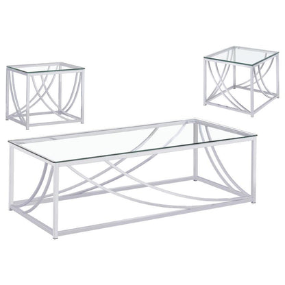 Lille - Glass Top Coffee And End Table Set