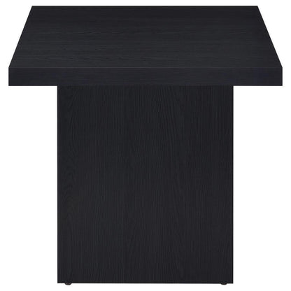 Devar - Square Engineered Laminate End Side Table - Black