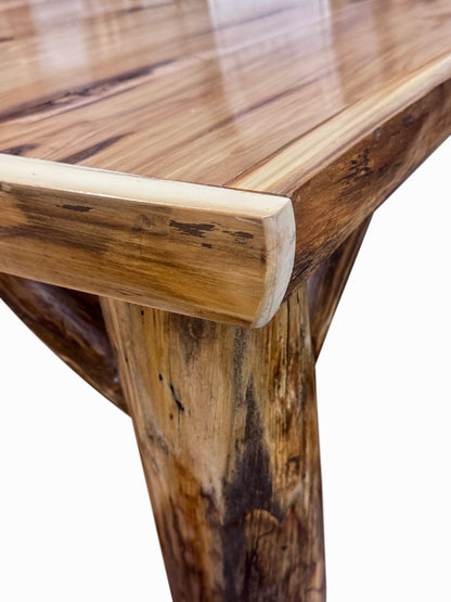 Valcour Rustic Aspen Dining Table w/ 4 chairs and Bench