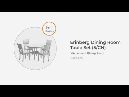 Erinberg - Antique White - Dining Room Table Set (Set of 5)