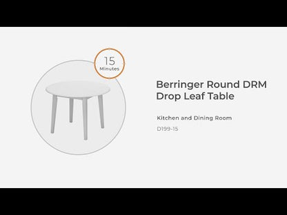 Berringer - Rustic Brown - Round DRM Drop Leaf Table