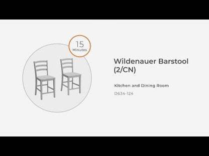 Wildenauer - Brown / Black - Barstool (Set of 2)